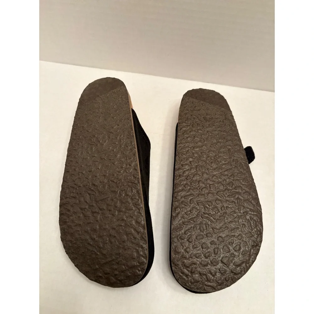 Time and Tru Womens Comfort Clogs Bundle Black Tan Faux Suede Mules Size 6 Pair - Picture 11 of 12
